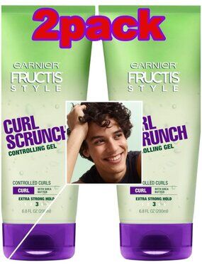 Garnier Men 2pack Curl Scrunch Controlling Hair Gel Curly Hair